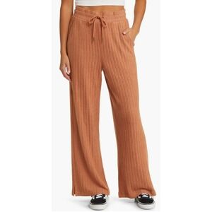 Rip Curl Pants Women's L Light‎ Brown Cosy II Wide Leg NEW